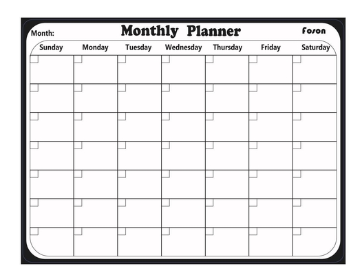 Calendario magnetico mensile del frigorifero per fare lavagna della lista per la casa