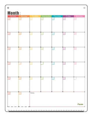 Calendario verticale di lavagna per il pianificatore mensile del frigorifero magnetico del frigorifero