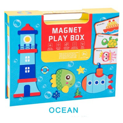 Scuola materna animale magnetica dell'oceano di puzzle del bambino educativo che impara i giocattoli per i bambini di 6 anni