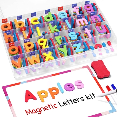 Le lettere che magnetiche dell'aula il corredo 208 pezzi raddoppia gli strati parteggiati del magnete spumano l'alfabeto per i bambini in età prescolare Spel
