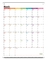 Calendario verticale di lavagna per il pianificatore mensile del frigorifero magnetico del frigorifero