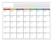 L'OEM asciutto cancella l'orizzontale magnetico mensile del pianificatore del calendario del frigorifero