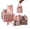 Piccolo trasportatore d'imballaggio operato del sacco di carta del regalo di Rose Pink CMYK con le maniglie 230gsm del nastro