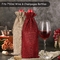 Borse del regalo delle borse della iuta stampate cordone riutilizzabile per vino